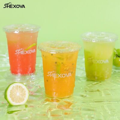 Disposable Recyclable Single Wall Plastic Pet Cups Customized Logo For Bubble Tea Coffee