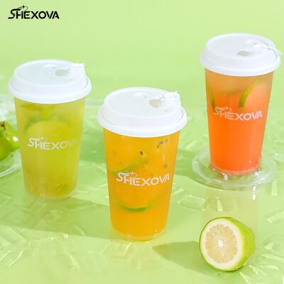 Disposable 360ml 500ml 700ml Clear Frosted PP Plastic Cups with Customized Logo