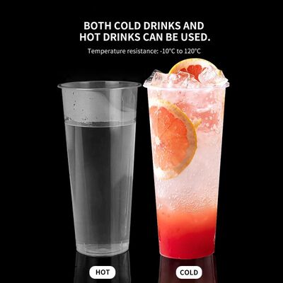 Disposable 360ml 500ml 700ml Clear Frosted PP Plastic Cups with Customized Logo