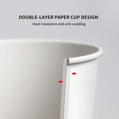 Biodegradable Wear Resistant Paper Cups With UV Printing For Espresso Coffee Milk Tea