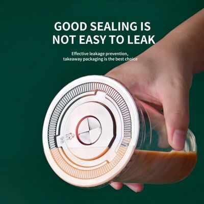 Boba Milk Tea Coffee Shop12/14/16/20oz Pet Cups With Lids Disposable