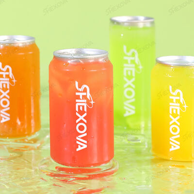 Eco Friendly Transparent 250ml 330ml 500ml Pet Beverage Cans with Aluminum Lid