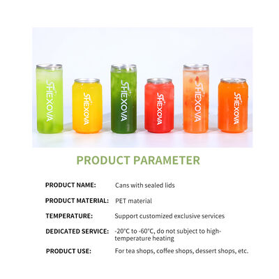 Non Toxic Plastic Pet Beverage Cans With Temperature Resistance