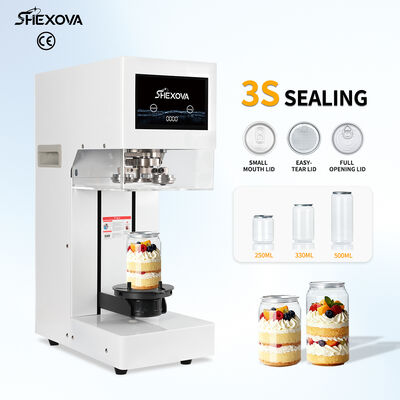 Touch Screen Stainless Steel Can Sealing Machine For Beverage Juice Coffee Shop