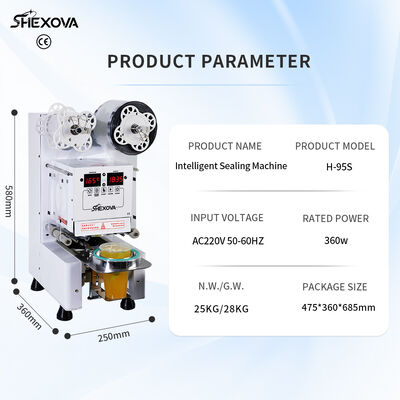 Automatic Electric 90mm 95mm Plastic Cup Sealing Machine With Paper PP Pet Cup