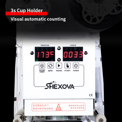 Automatic Electric 90mm 95mm Plastic Cup Sealing Machine With Paper PP Pet Cup