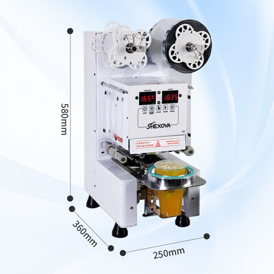 Intelligent Stainless Steel Beverage Cup Sealing Machine For Plastic Paper Film
