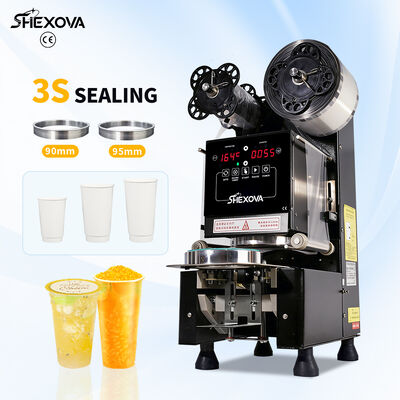 110V 220V Beverage Food Packaging Cup Sealing Machine Automatic Heating For Beverage Shop