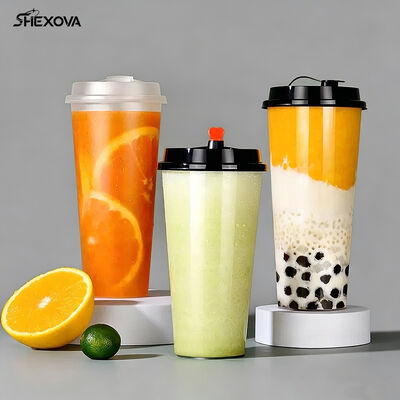 360Ml/500Ml/600Ml/700Ml Custom Disposable Plastic Cup With Lid For Bubble Tea Coffee Shop