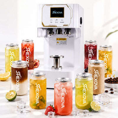 CE Certification Counting Can Sealing Machine 55mm Packing For Tin Plastic Can Milk Tea Shop