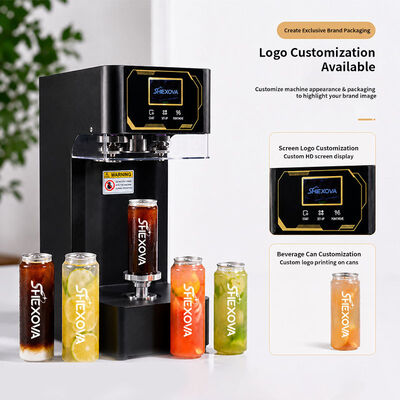 CE Certification Counting Can Sealing Machine 55mm Packing For Tin Plastic Can Milk Tea Shop