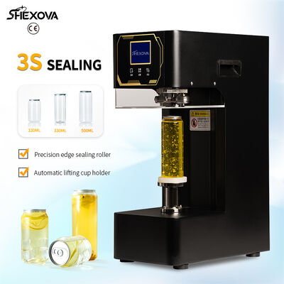 Automatic Stainless Steel Can Sealing Machine For Juice Plastic Pet Can