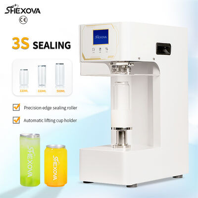 Portable Non Rotating Cans Sealing Machine Automatic With Adjustable Base