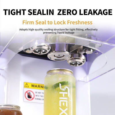 Portable Non Rotating Cans Sealing Machine Automatic With Adjustable Base
