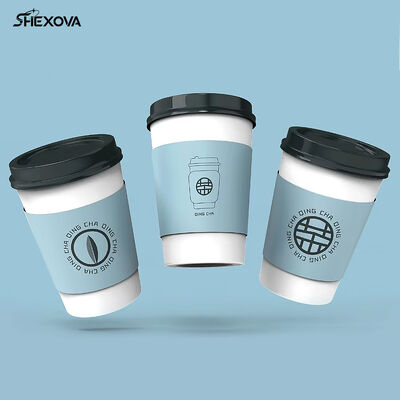 High Quality Customizable Paper Cups Double Wall For Drinks Coffee Store Take Away