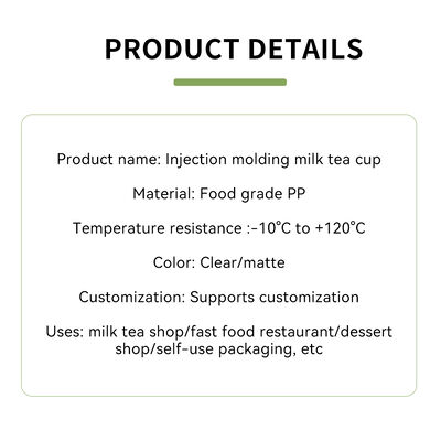 Multipurpose Food Grade U-shaped Flat PP Plastic Cups for Catering Shops and Home Daily Use