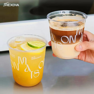 Custom Logo BPA Free Food Grade Leak-proof Takeaway Plastic PP Cup For Juice Smoothies