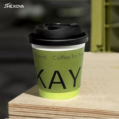 Customized Printed Disposable Double Layer Insulated  Paper Cups for Hot Drink juice Milk Tea