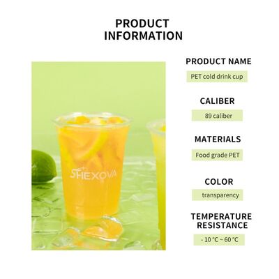 12oz 16oz Single Wall Clear Pet Cup Custom U/Flat shape Plastic Cups With Logo