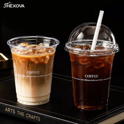 Custom Logo Coffee Cup Pet Cups For Milk Tea Juice 360ml/500ml/700ml U Shape