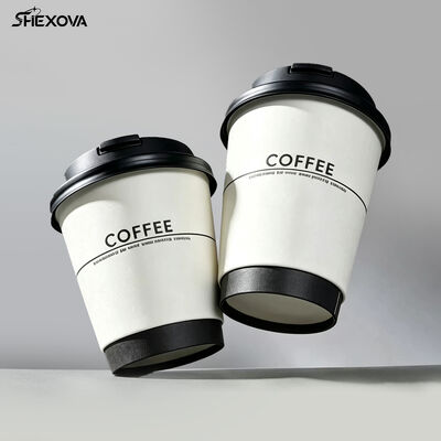 Custom Printed Double Wall Coffee Craft Paper Cup With Logo Hot Gold Stamping