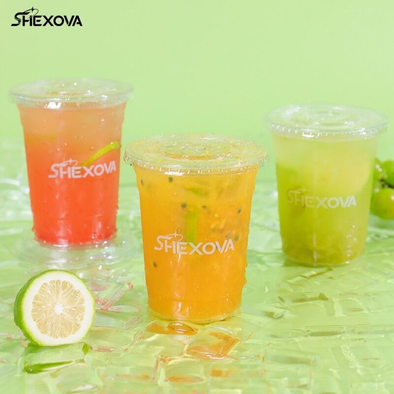 Disposable Recyclable Single Wall Plastic Pet Cups Customized Logo For Bubble Tea Coffee
