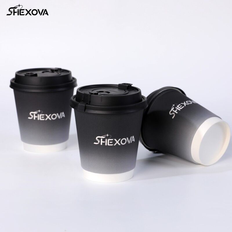 Custom Printed Disposable Double Wall Paper Cup For Coffee Cup And Hot Drinks