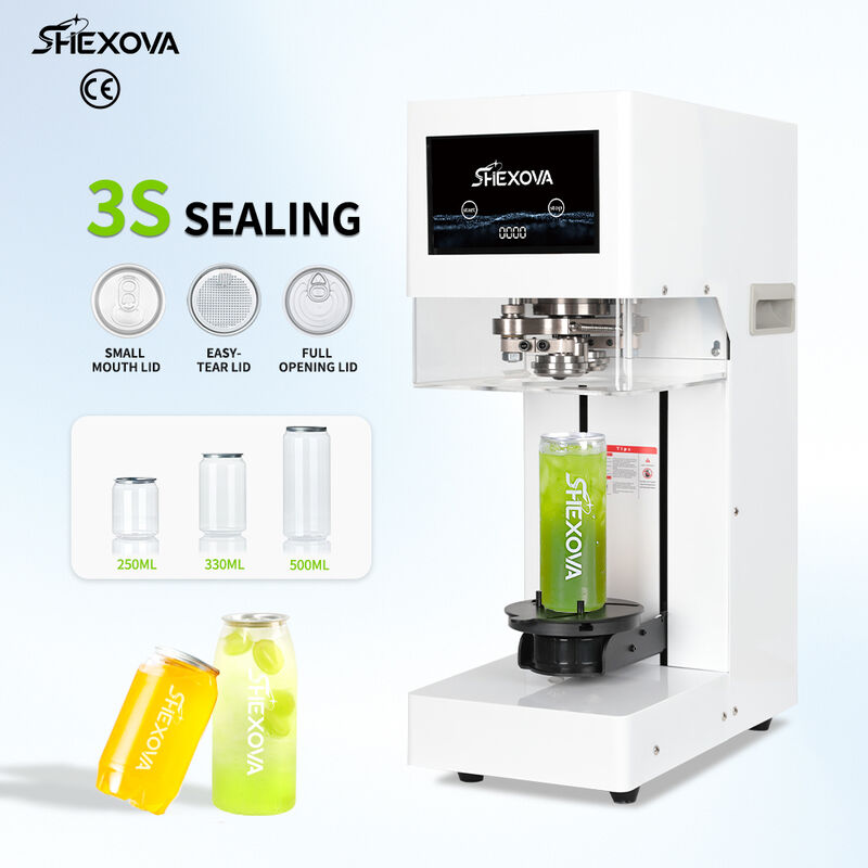 PLC Fully Automatic Electric Can Sealing Machine For Soft Drink Beverage Can