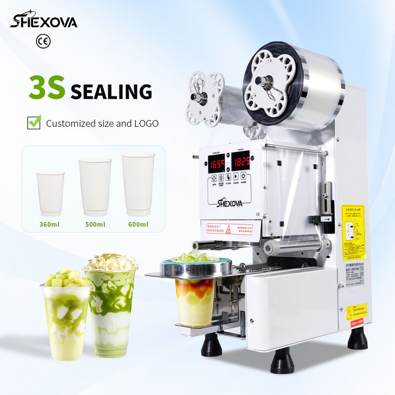 Automatic Stainless Steel Cup Sealer Machine For Jucie Boba Tea Beverage Shop