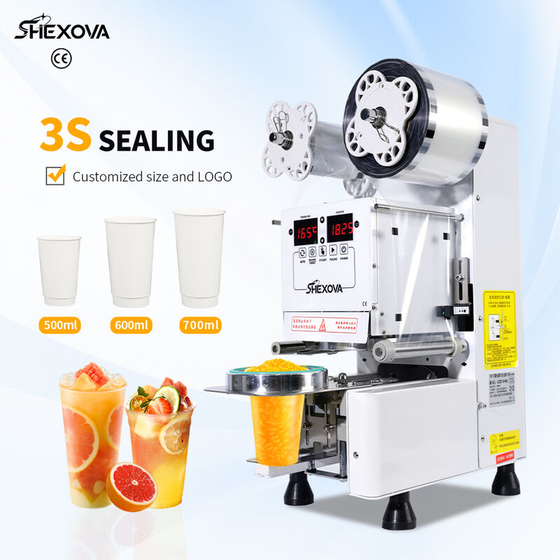 Automatic Electric 90mm 95mm Plastic Cup Sealing Machine With Paper PP Pet Cup