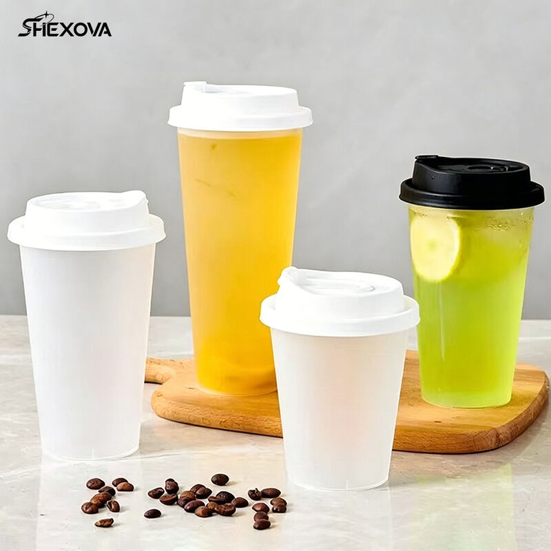 Food Grade Custom Logo Single Wall Frosted Pp Plastic Cup For Coffee Cold Hot Drink