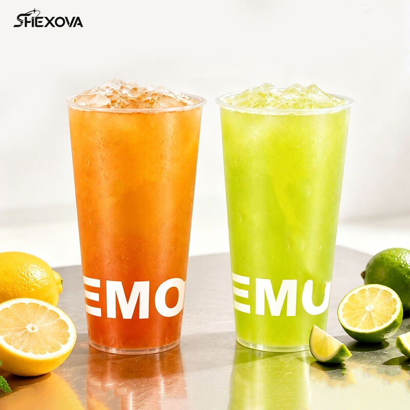 Food Grade Clear PP Plastic Cup Custom Logo Takeaway Beverage Coffee Cup With Lid