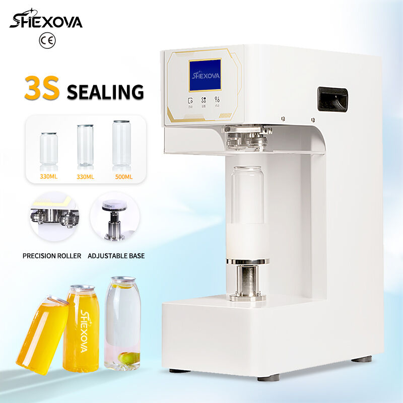 Full Automatic Can Sealer Machine High Speed With Aluminum Lid For Beverage Shop Tin Can Sealer