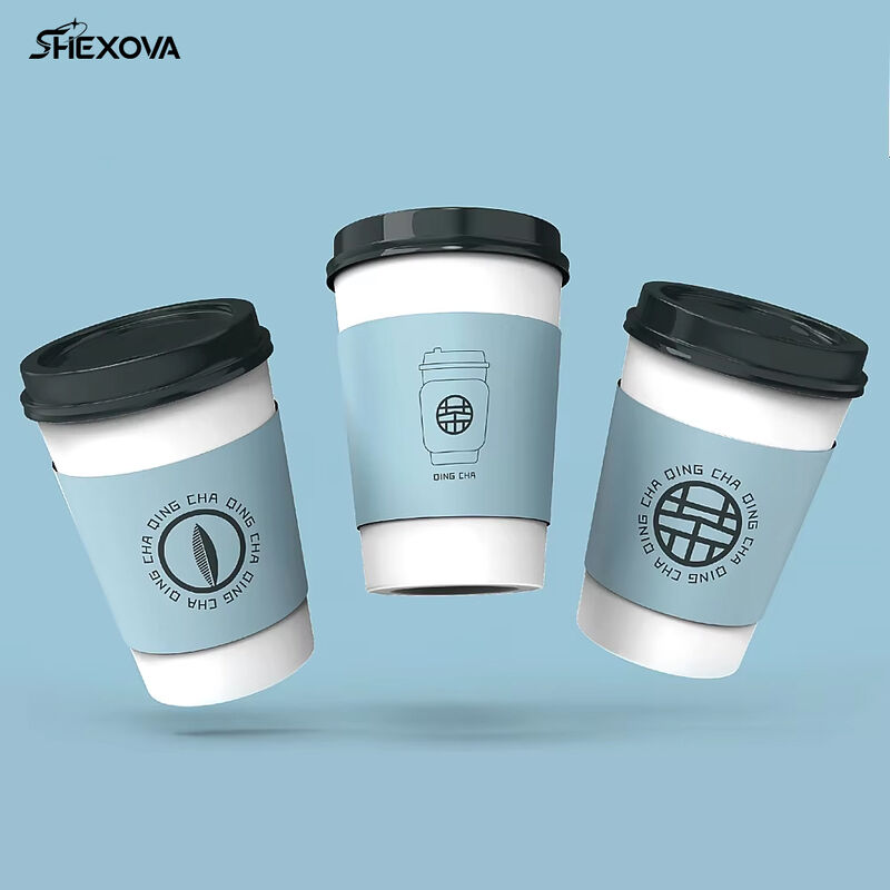 High Quality Customizable Paper Cups Double Wall For Drinks Coffee Store Take Away
