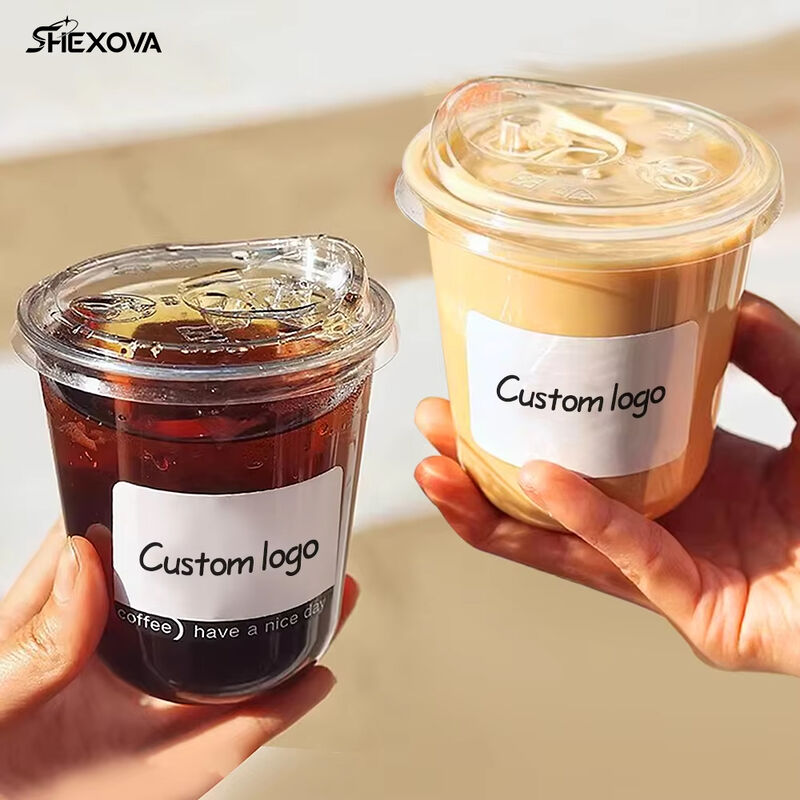 Multipurpose Food Grade U-shaped Flat PP Plastic Cups for Catering Shops and Home Daily Use