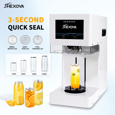 Macchina sigillatrice automatica per bottiglie di plastica e alluminio per tè al latte ad alta velocità 2 secondi